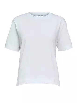 SELECTED FEMME | T-shirt coupe carrée SLFESSENTIAL | weiss